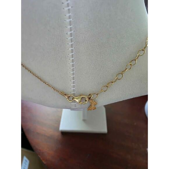 New Sterling Silver Gold-Tone Asymmetrical "S" Necklace from Macy's. - Picture 5 of 5